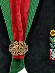 Vorschaubild 2 von Damen Trachtenjacke Gr. 42/XL Mehrfarbig Leder Vintage