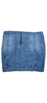 Vorschaubild 3 von Damen Jeansrock Minirock Denim Blau Gr. 36 S W28