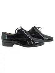 Vorschaubild 1 von Damen Oxford Schnürschuhe Lackleder Schwarz Gr. 37,5 Elegant