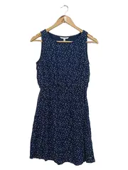 Vorschaubild 1 von Damen Freizeitkleid Gr. 34/XS Blau gepunktet Viskose Sommer