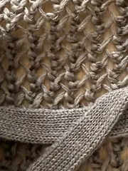 Vorschaubild 4 von Damen Strickpullover Oliv Gr. 38/M Casual Lochmuster