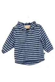 Vorschaubild 1 von Benetton Kinder Regenjacke Gr. 62 Blau Gestreift Maritim Kapuze