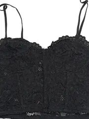 Vorschaubild 5 von Bustier Blumenmuster Spitze Träger Schwarz Gr. M Damen