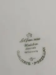 Vorschaubild 2 von Wandteller Porzellan Blumenmuster Klassisch Weiß 20cm