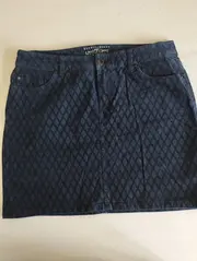 Vorschaubild 3 von Damen Jeansrock Gr. 38;M Blau Argyle Muster Minirock Casual