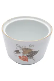 Vorschaubild 1 von Zuckerdose Porzellan Weiß Blattmotiv Elegant Zuckerbehälter