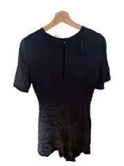 Vorschaubild 2 von Damen Festliches Kleid Schwarz Kurzarm Gürtel Elegant Gr. 38/M