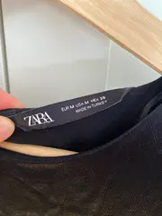 Vorschaubild 5 von Damen Festliches Kleid Schwarz Kurzarm Gürtel Elegant Gr. 38/M