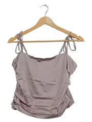 Vorschaubild 1 von Damen Trägertop Top Lila Gr. 40 L Raffung Elegant