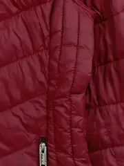 Vorschaubild 2 von Damen Steppjacke mit Kapuze Gr. 34/XS Rot Casual