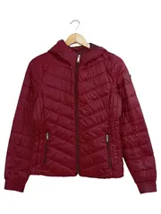 Vorschaubild 1 von Damen Steppjacke mit Kapuze Gr. 34/XS Rot Casual