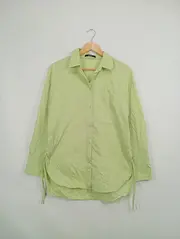 Vorschaubild 2 von Damen Hemdbluse Gr. 36/S Grün Casual Langarm