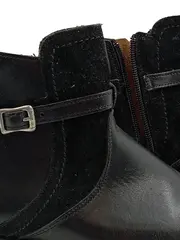 Vorschaubild 8 von Stiefelette Damen Leder Schwarz Gr. 39 Reißverschluss Schnalle