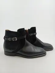 Vorschaubild 3 von Stiefelette Damen Leder Schwarz Gr. 39 Reißverschluss Schnalle