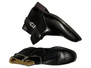 Vorschaubild 2 von Stiefelette Damen Leder Schwarz Gr. 39 Reißverschluss Schnalle