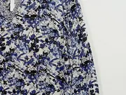 Vorschaubild 2 von Damen Bluse Blumenmuster Langarm Viskose Mehrfarbig Gr. 40/L