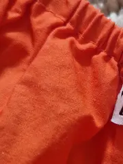 Vorschaubild 4 von Damen Bluse Langarm Rüschen Stickerei Orange Gr. 38/M Baumwolle
