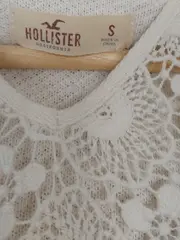 Vorschaubild 4 von Damen Kapuzenpullover Gr. S/36 Beige Spitze Hoodie