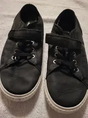 Vorschaubild 3 von Sneaker Low Kinder Gr. 35 Schwarz Leder Klettverschluss