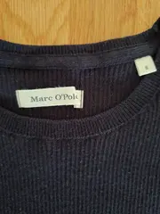 Vorschaubild 6 von Damen Pullover Blau Rippstrick Gr. 36/S Baumwolle