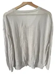 Vorschaubild 3 von Damen Pullover V-Ausschnitt Gr. 38/M Beige Minimalistisch Casual
