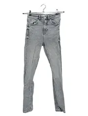 Vorschaubild 1 von Skinny Jeans Damen Gr. 34 Grau Used Look High Waist Stretch