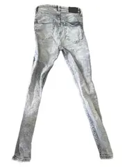 Vorschaubild 2 von Skinny Jeans Damen Gr. 34 Grau Used Look High Waist Stretch
