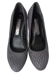 Vorschaubild 2 von Pumps Damen Gr. 39 Grau Glitzer Elegant High Heels