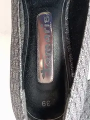 Vorschaubild 3 von Pumps Damen Gr. 39 Grau Glitzer Elegant High Heels