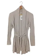 Vorschaubild 1 von Damen Strickjacke Cardigan Beige Gr. 36/S Klassisch Elegant Viskose