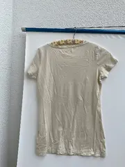 Vorschaubild 5 von Damen T-Shirt Gr. 38/M Beige Eulenprint Kurzarm Casual