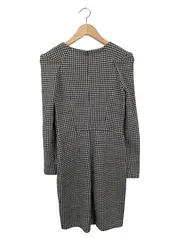 Vorschaubild 2 von Blusenkleid Damen Gr. 40/L Mehrfarbig Kariert Wolle Baumwolle Klassisch