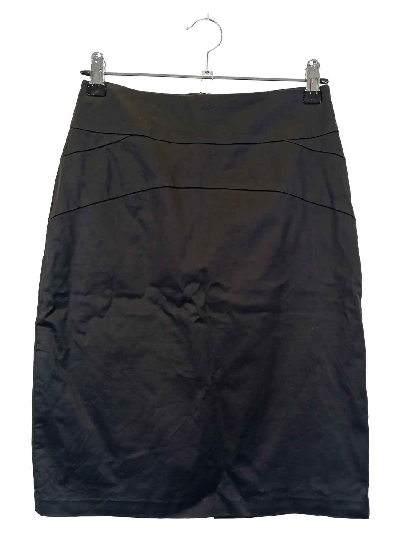 HALLHUBER Damen Bleistiftrock Gr. 34/XS Schwarz Business Elegant Midirock