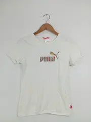 Vorschaubild 2 von Damen T-Shirt Gr. 38/M Weiß Sportlich Logo-Print Glitzer
