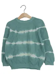 Vorschaubild 1 von Kinder Pullover Gr. 104 Türkis Tie-Dye Baumwolle Casual