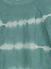 Vorschaubild 3 von Kinder Pullover Gr. 104 Türkis Tie-Dye Baumwolle Casual