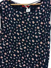 Vorschaubild 2 von Damen Bluse Blumenmuster Gr. 38 Casual Mehrfarbig