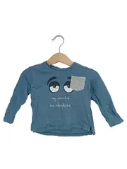 Vorschaubild 2 von Baby Body Langarm Gr. 74 Petrol Grafisch Baumwolle