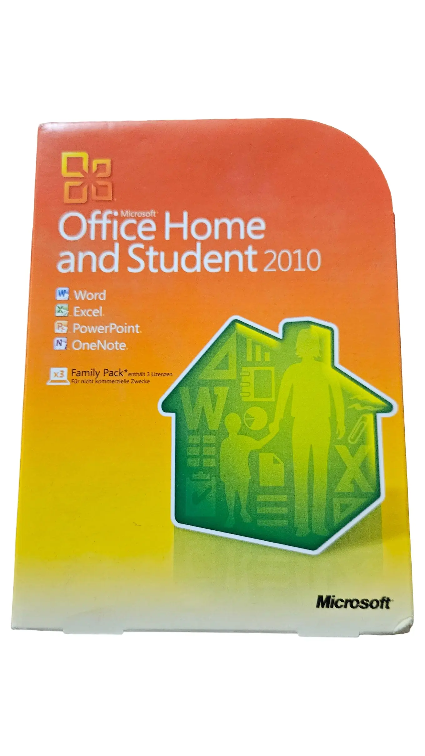 MICROSOFT Office Home Student 2010 PC Family Pack Word Excel PowerPoint