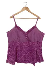 Vorschaubild 1 von Damen Bluse Einheitsgröße Lila Blumenmuster Casual