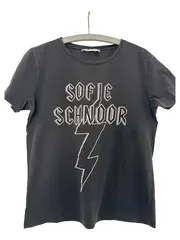 Vorschaubild 1 von T-Shirt Damen Schwarz Gr. 36/S Casual Baumwolle Schriftzug Logo