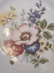 Vorschaubild 2 von Platzteller Porzellan Rund Blumenmuster Weiß 10cm Festlich