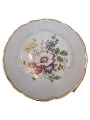 Vorschaubild 1 von Platzteller Porzellan Rund Blumenmuster Weiß 10cm Festlich