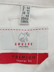 Vorschaubild 3 von Premium Damen Hemdbluse Weiß Gr. 42 Baumwolle Business Regular Fit