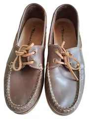 Vorschaubild 2 von Damen Mokassins Bootsschuhe Leder Braun Gr. 37 Slipper