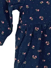 Vorschaubild 3 von Mädchen Freizeitkleid Gr. 81 Blau Blumenmuster Baumwolle