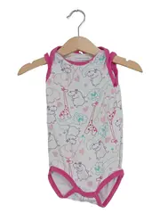 Vorschaubild 1 von Baby Body Kurzarm Tiermotive Giraffe Nilpferd Gr. 74 Mehrfarbig
