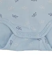 Vorschaubild 4 von Baby Body Kurzarm Gr. 92 Blau Baumwolle Papierboote