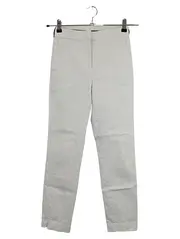 Vorschaubild 1 von Stoffhose Damen Gr. 34 XS Weiß Business Casual Hose Baumwolle