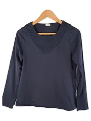 Vorschaubild 1 von Kids Langarmshirt Mädchen Gr. 164 Navy Blau Stickerei V-Ausschnitt